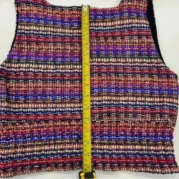 Zara Women’s Multicolor Dressy Crop Top Size L - Picture 6 of 7